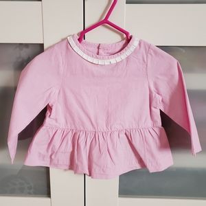 JACADI Baby Girl Poplin Blouse 12M